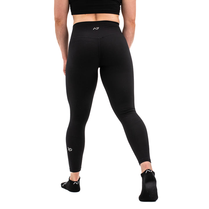 XO Women's Black High-Waisted Gym Leggings | A7