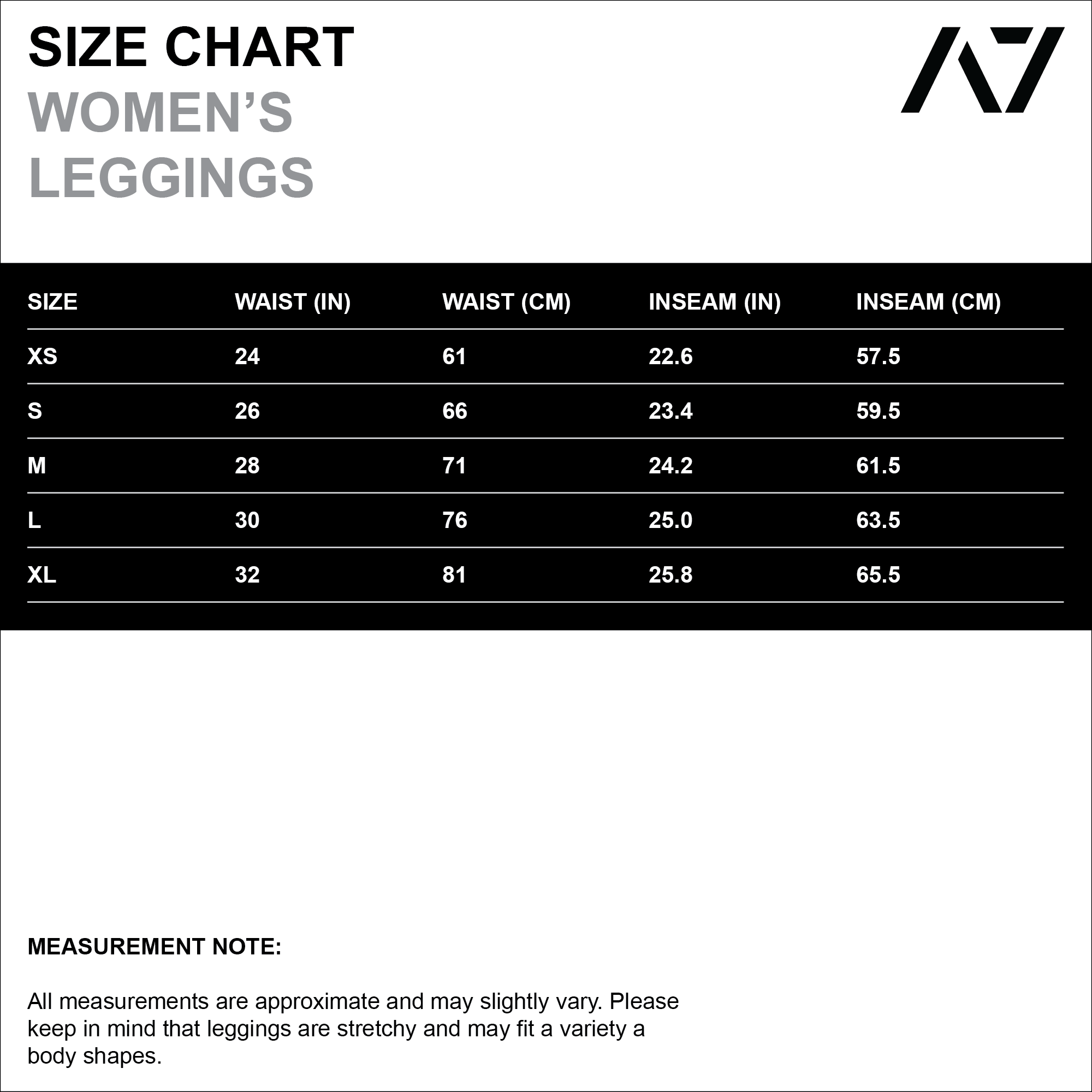 Women's Leggings Size Chart Ukc  International Society of Precision  Agriculture