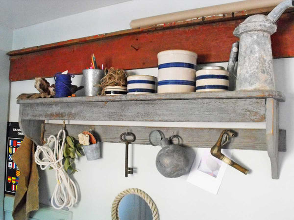 DIY shelf with odds and ends