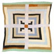 Gees Bend handmade quilt in quadrant pattern