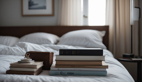 linen with books