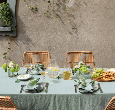 Smooth Linen Tablecloth in Agave | Final Sale