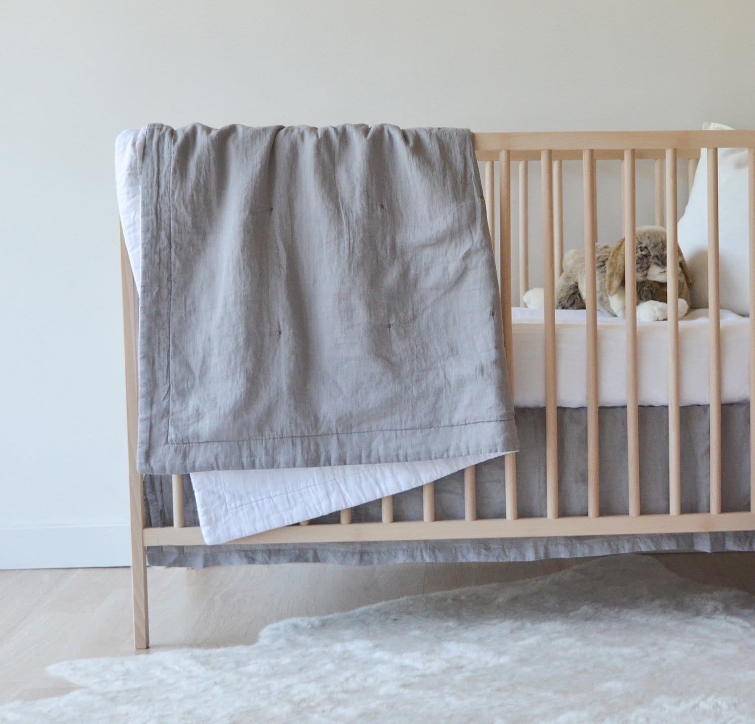 Natural Linen Crib Bed Set - Baby 