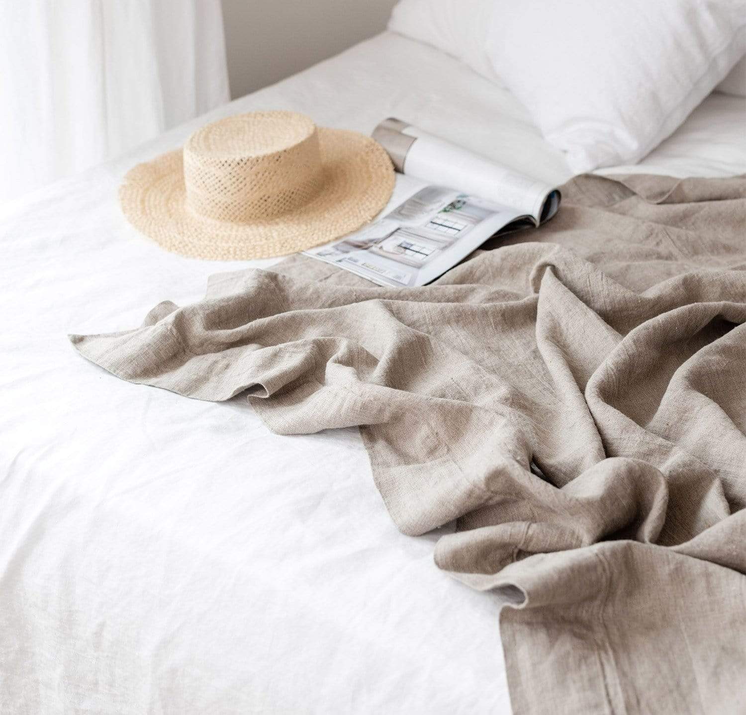 Best Linen Summer Cover Blanket By Rough Linen