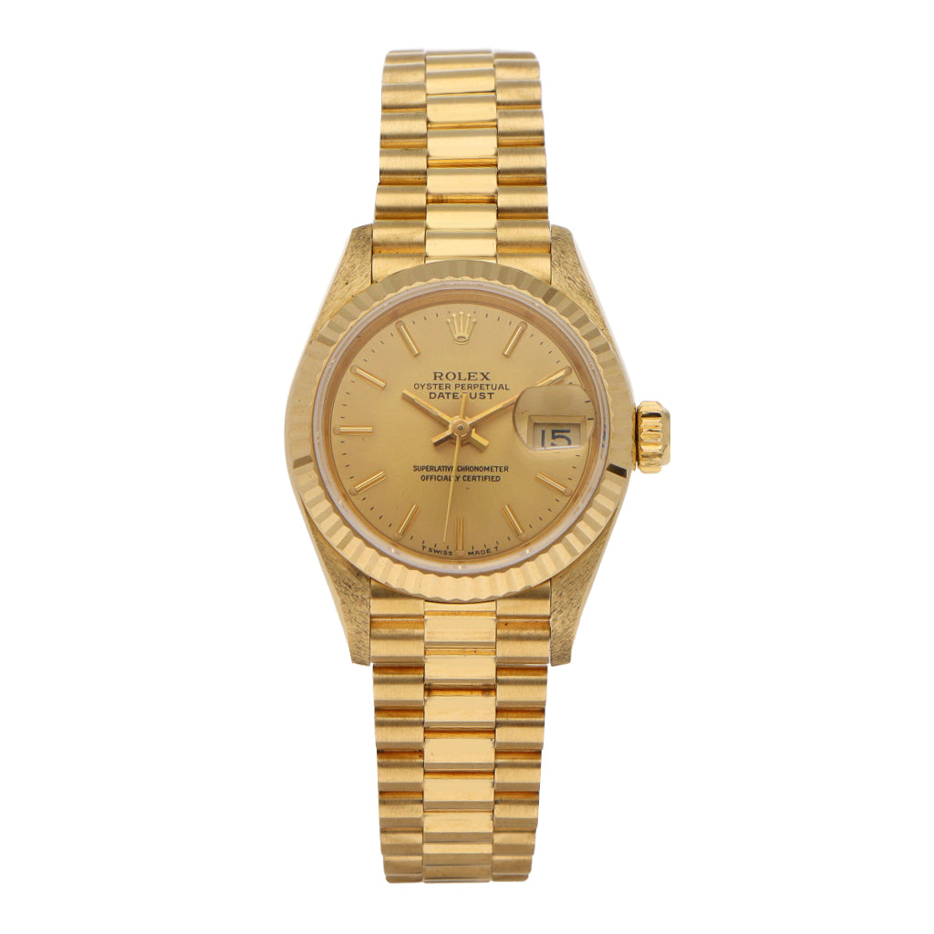 Reloj Rolex para dama Oyster Perpetual Date Just en oro amarill – Nacional Monte de Piedad
