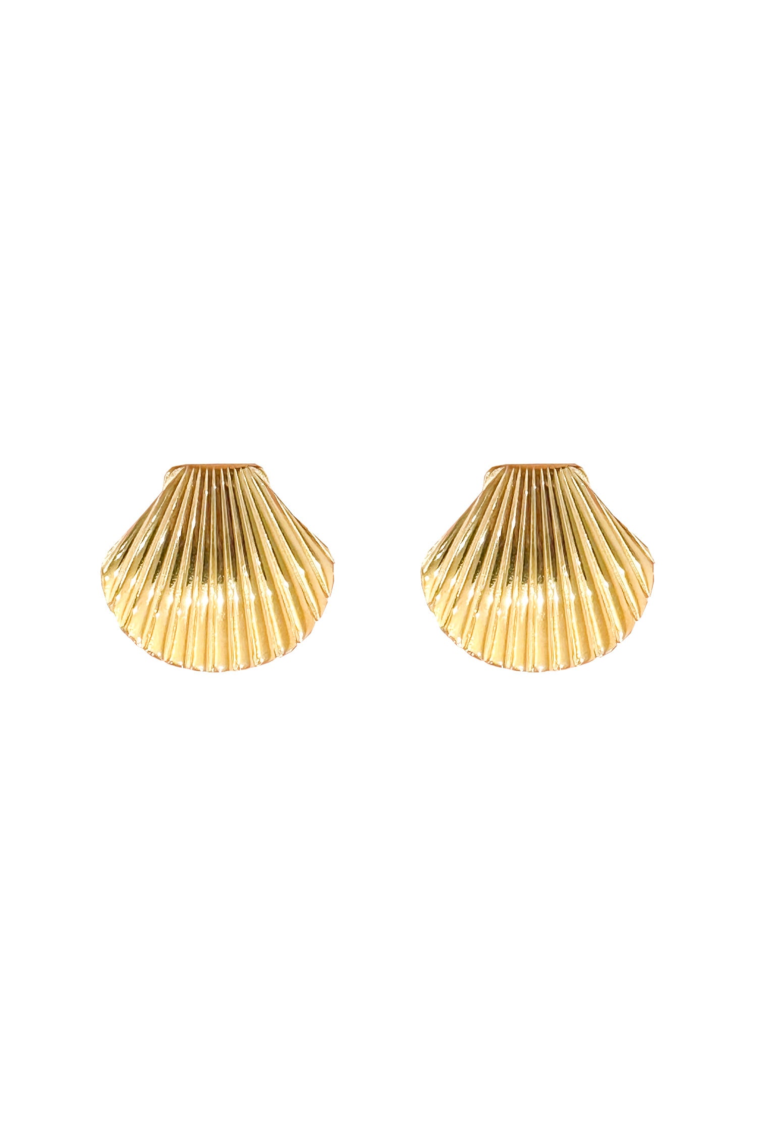 Maurita Gold Shell Earrings