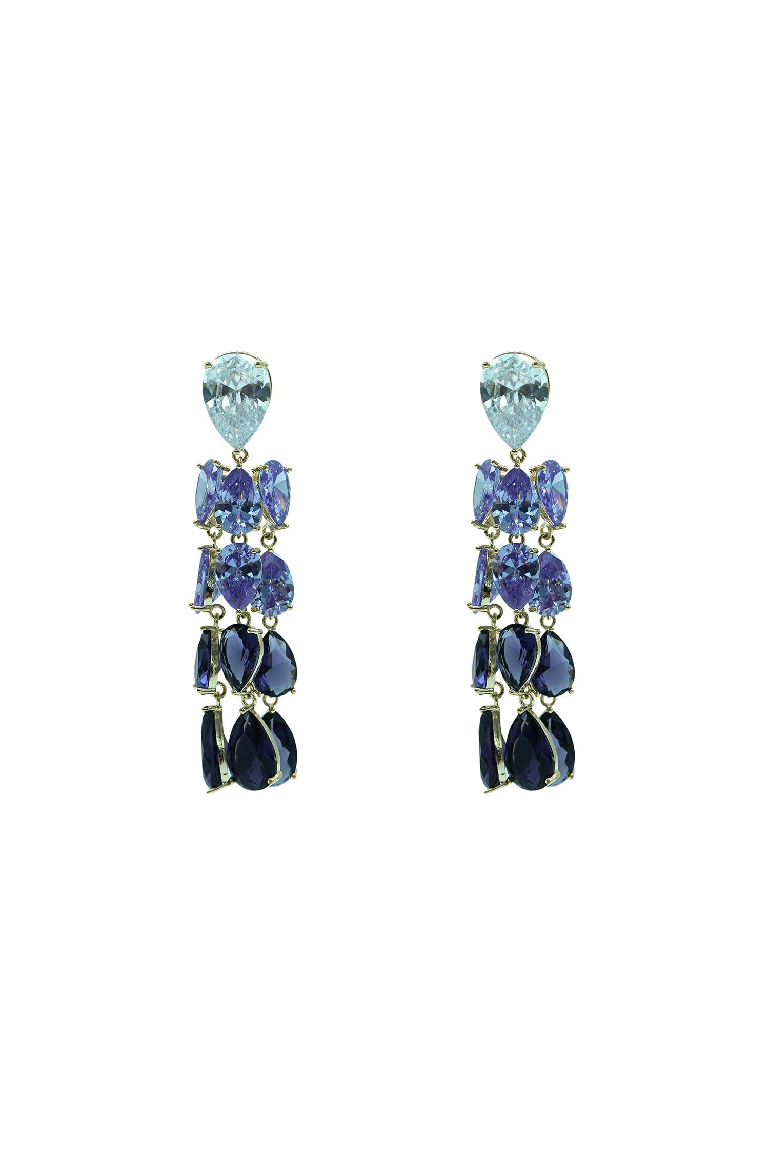 Celia Purple Duo Drop Earrings