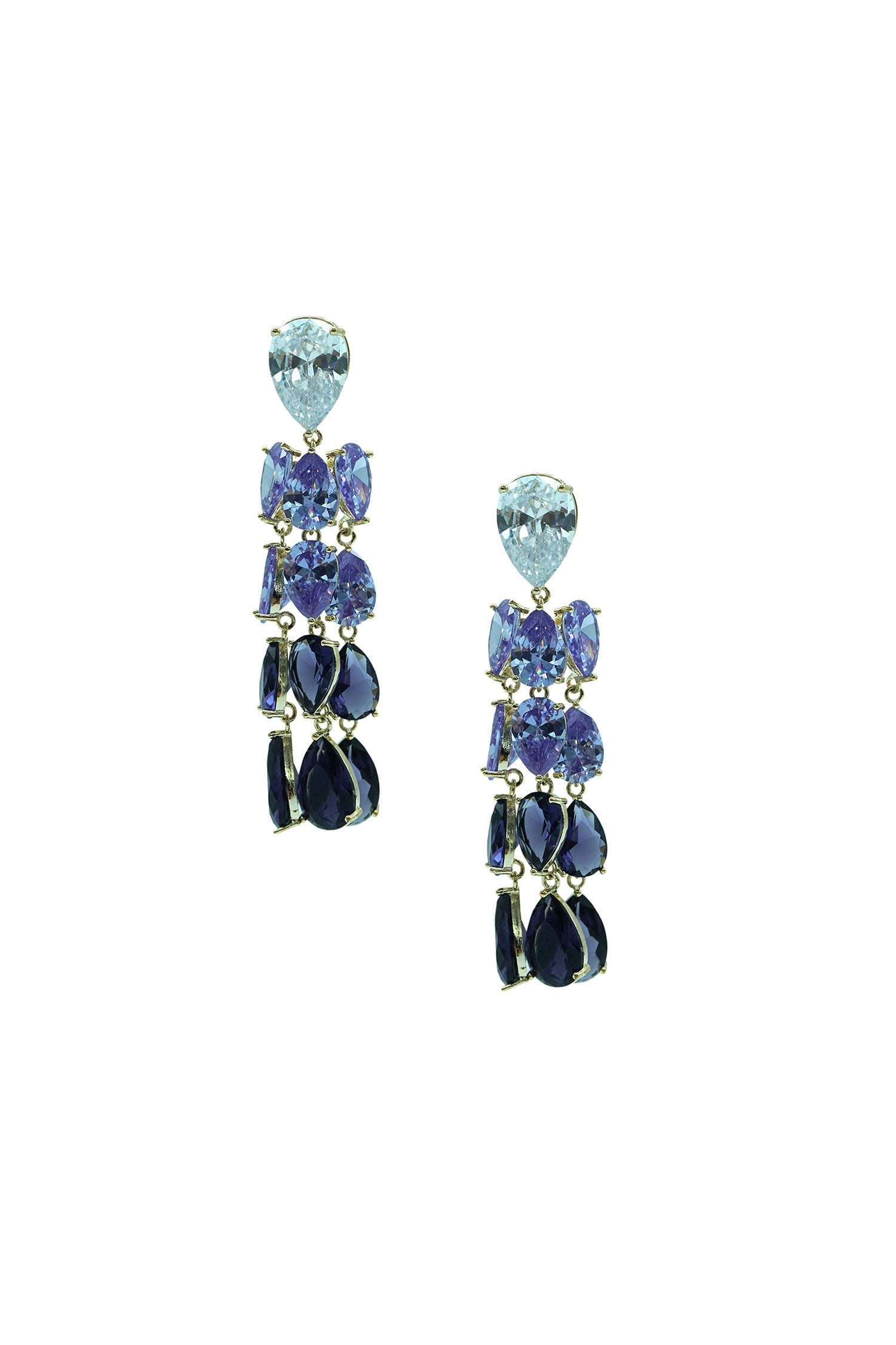 Celia Purple Duo Drop Earrings