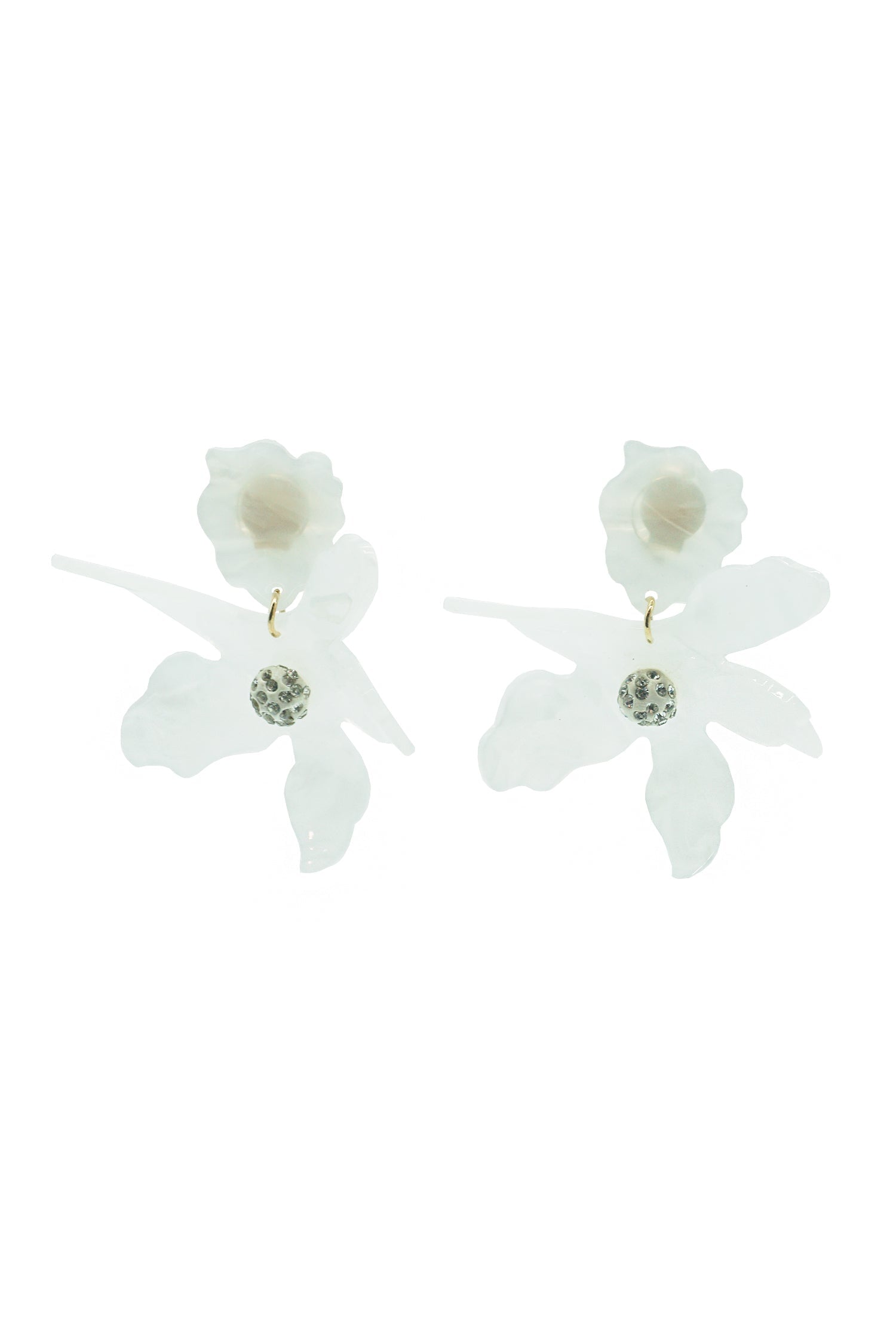 Adella White Flower Earrings