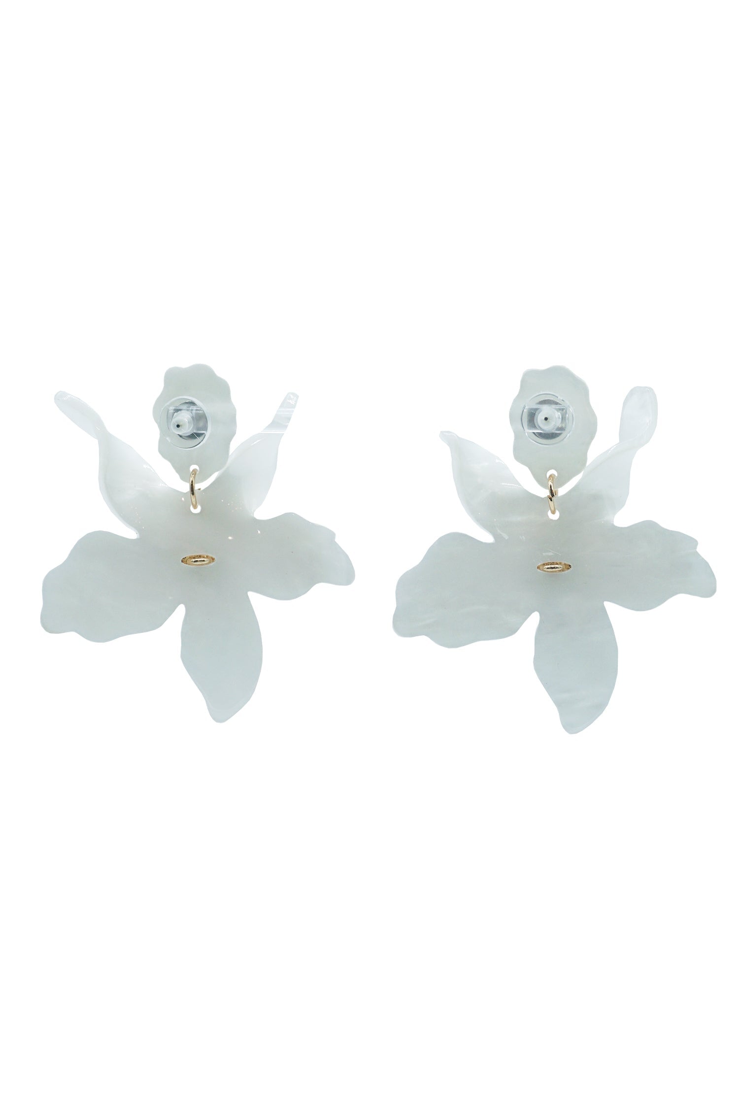 Briella White Flower Earrings