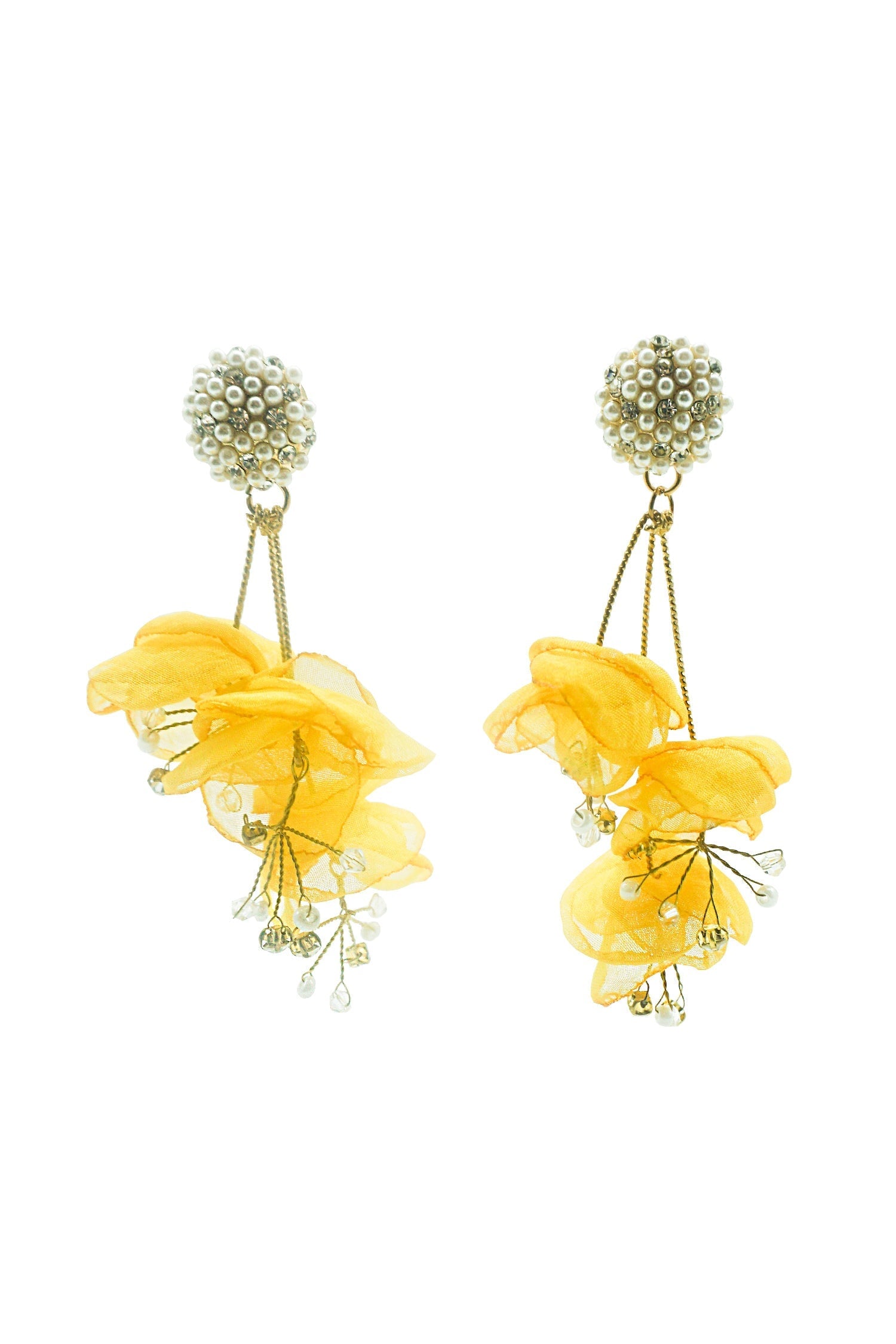 Emilita Yellow Petal Earrings