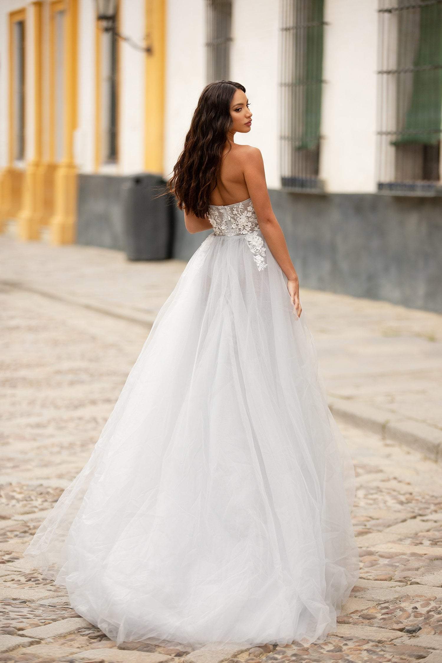 Laurensa Beaded Tulle Gown