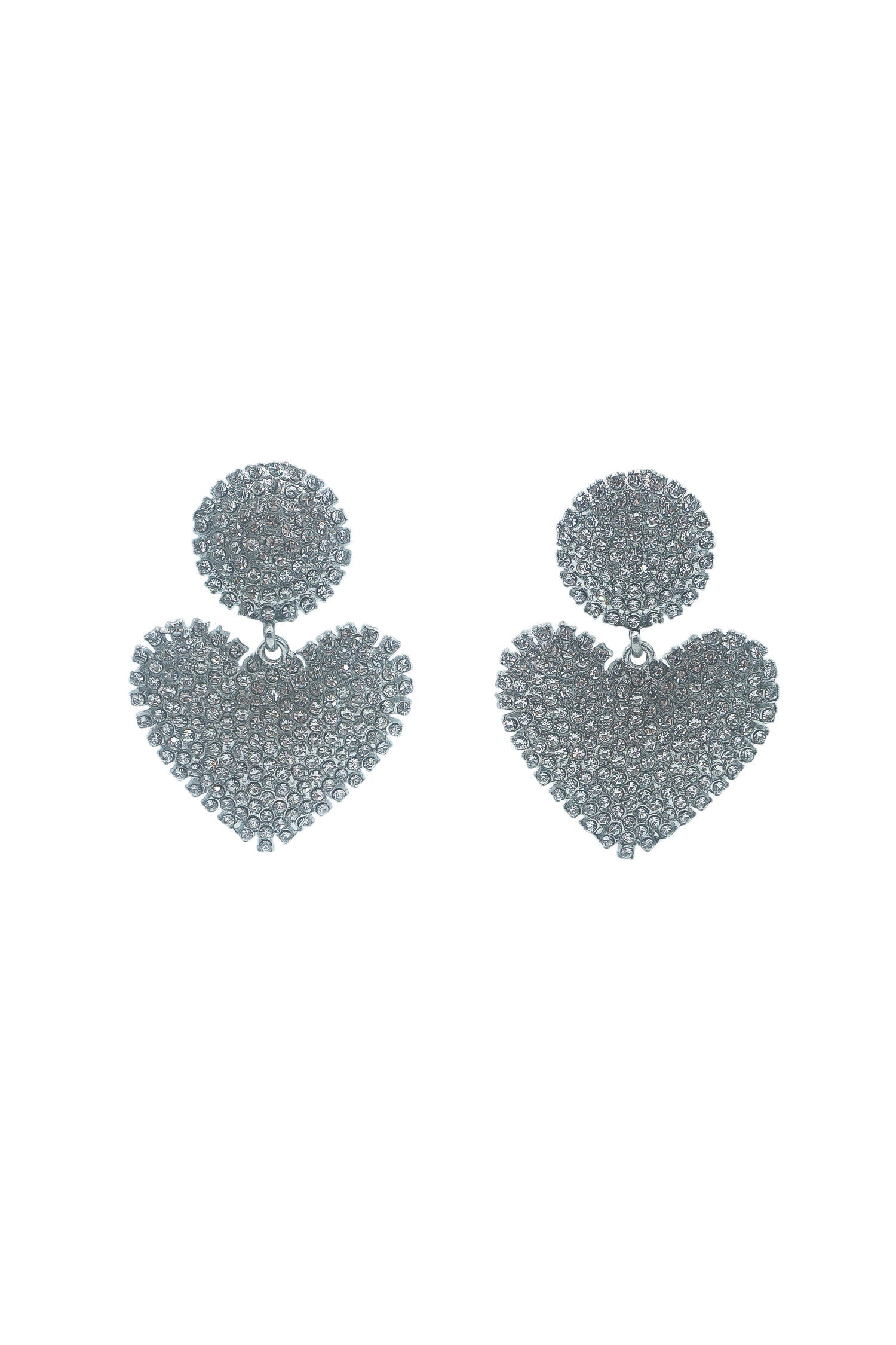 Dounia Silver Heart Earrings