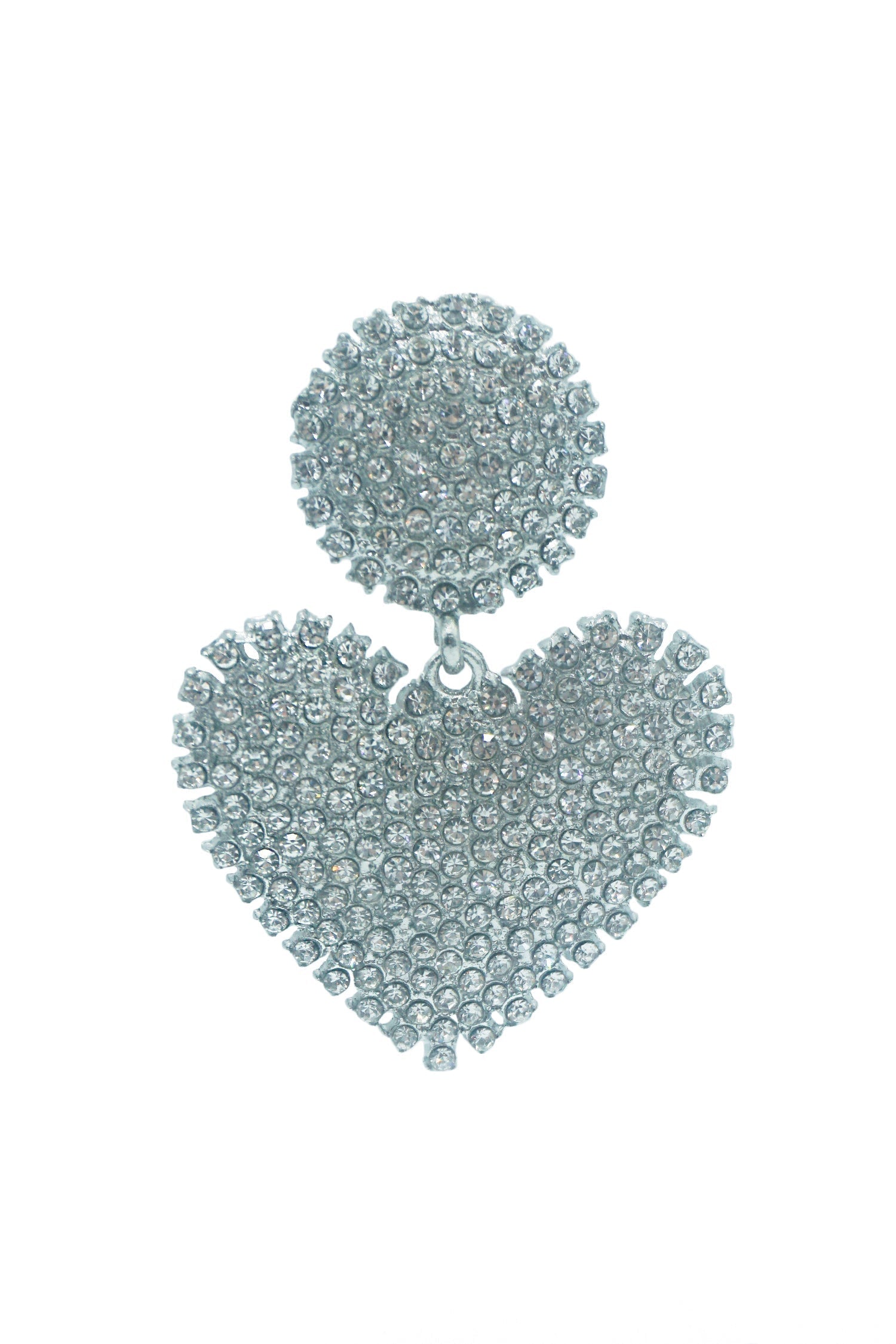 Dounia Silver Heart Earrings