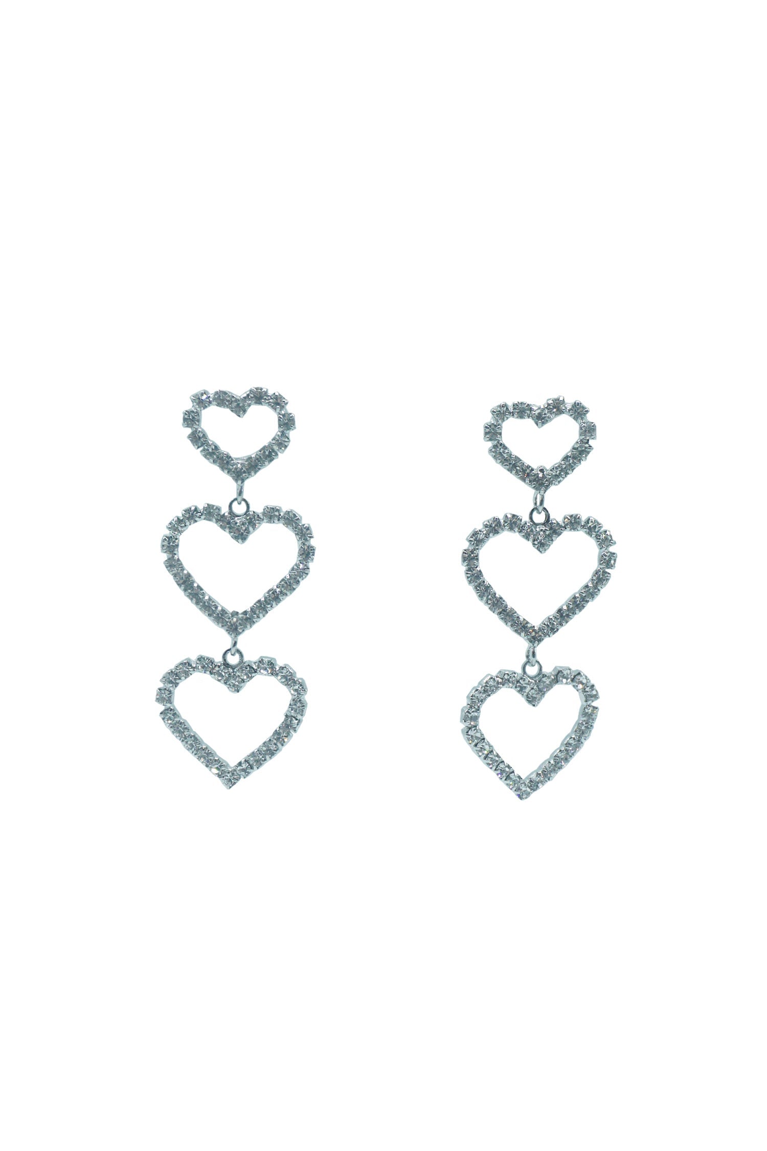 Eleora Silver Multi Heart Earrings