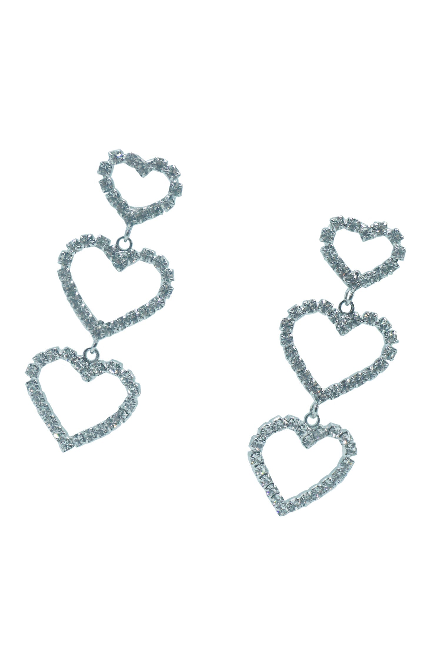 Eleora Silver Multi Heart Earrings