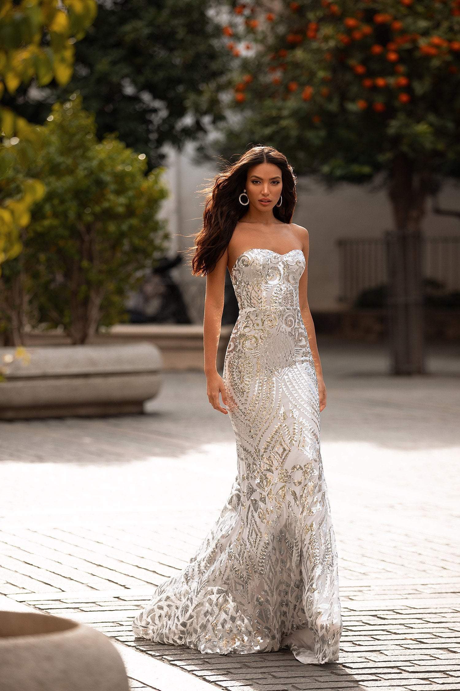 Malisa Sequin Gown - Silver