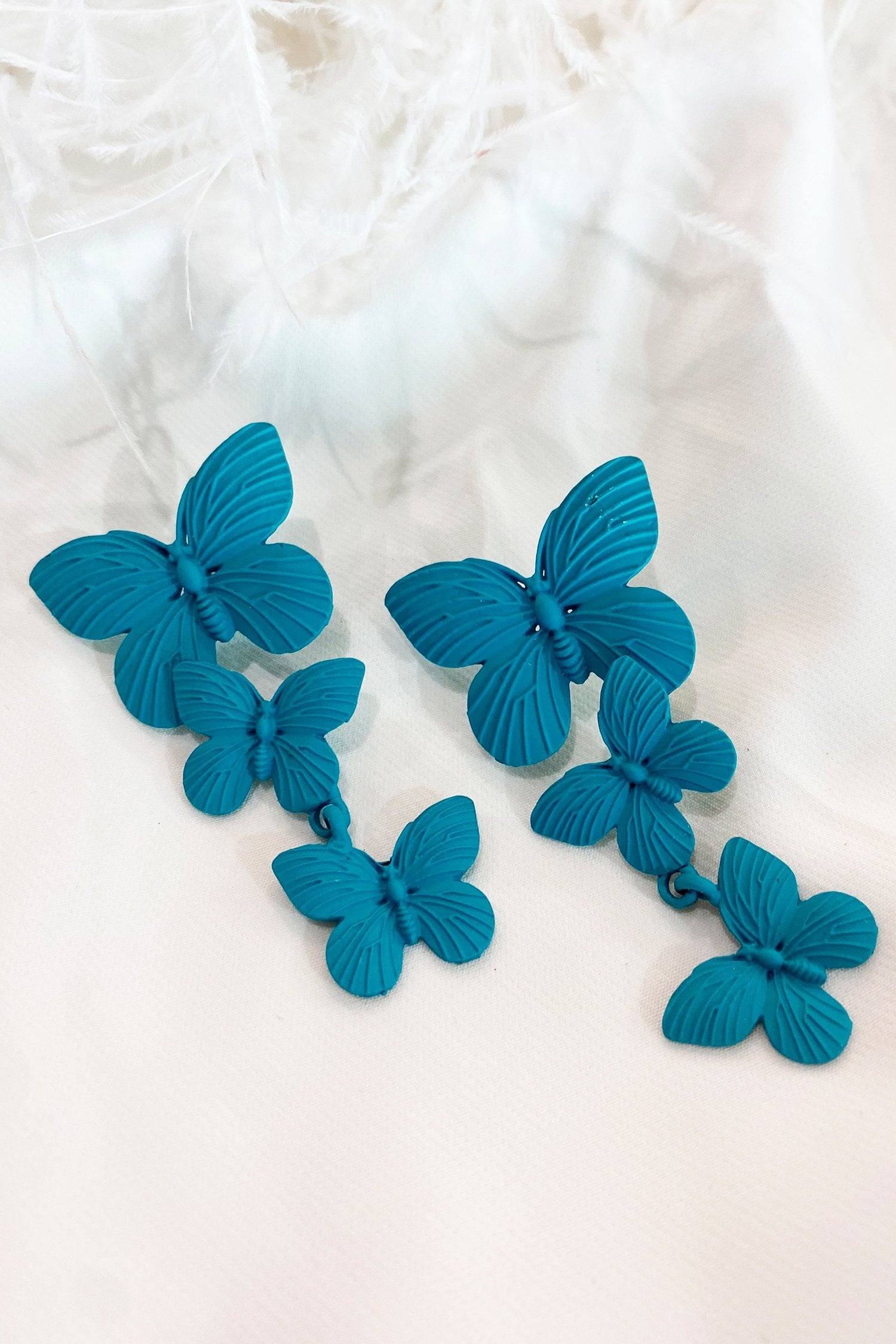 Lolita Blue Butterfly Drop Earrings