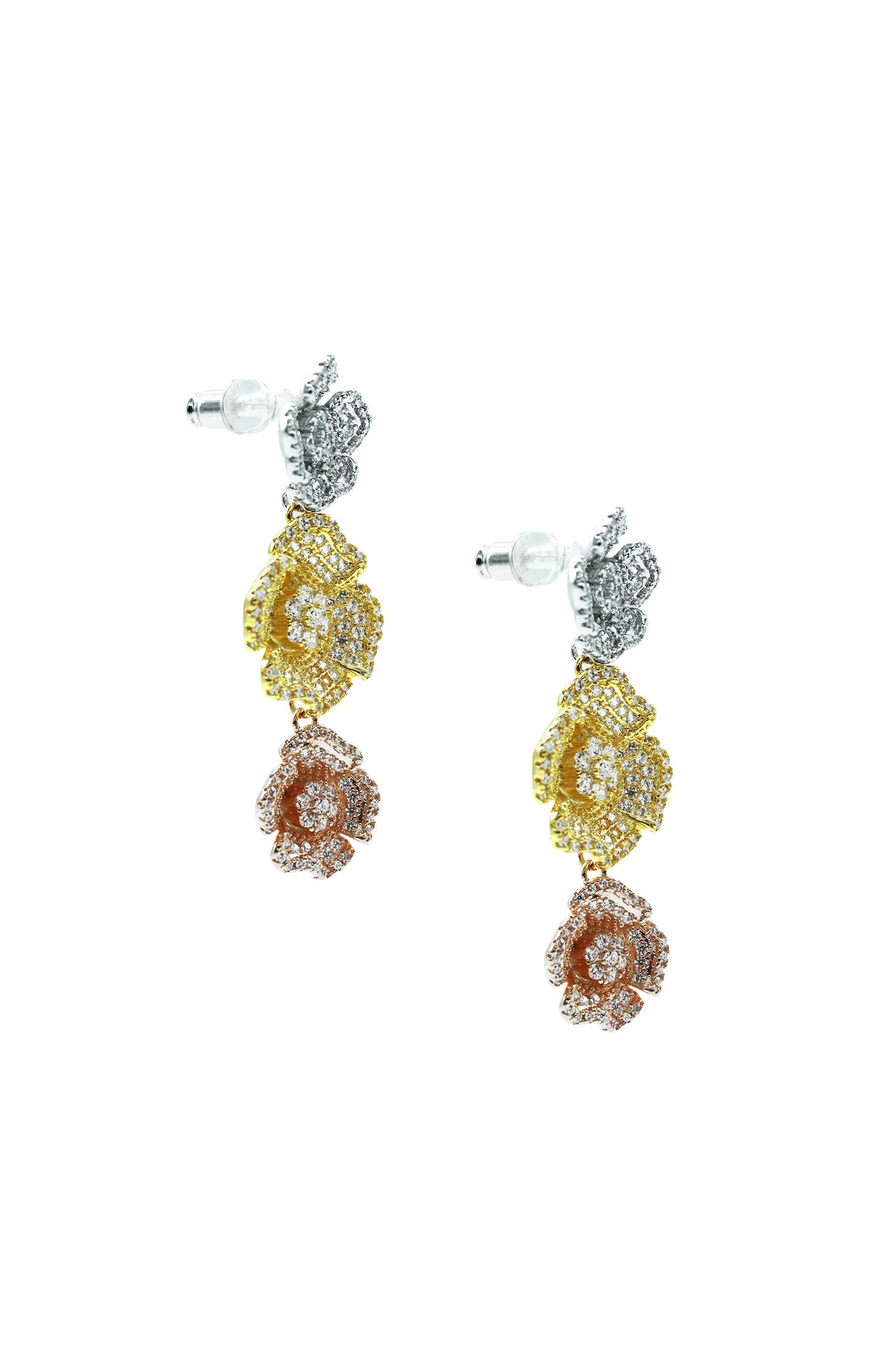 Perla Floral Trio Earrings