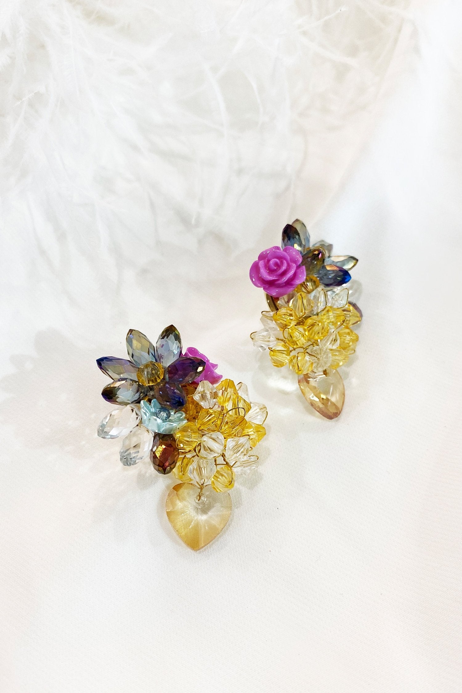 Marta Multicolored Heart Earrings