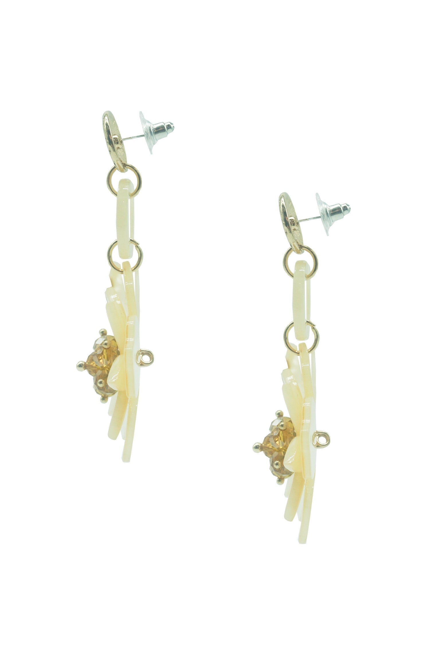 Petra Ivory Flower Drop Earrings