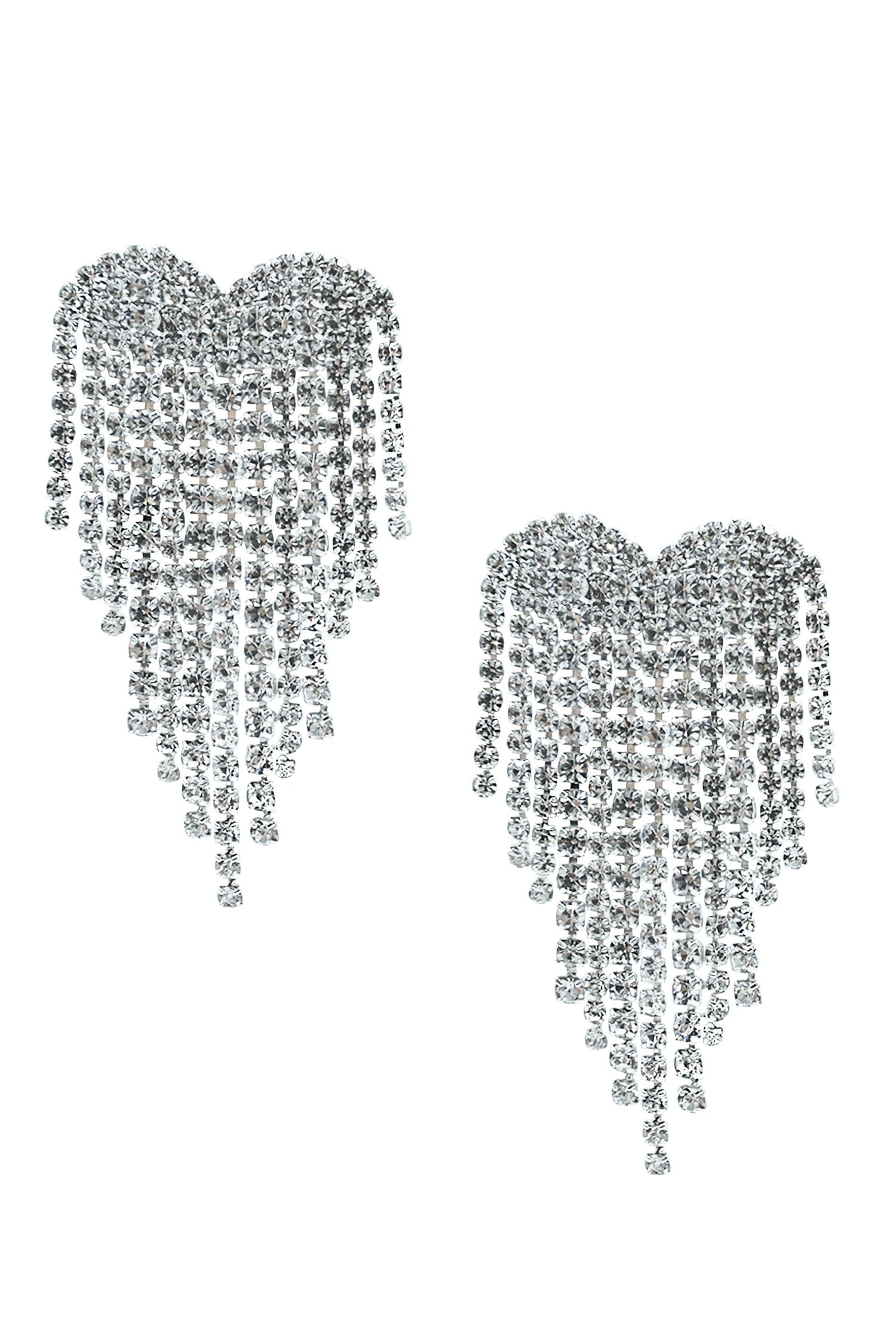 Flora Heart Diamante Earrings