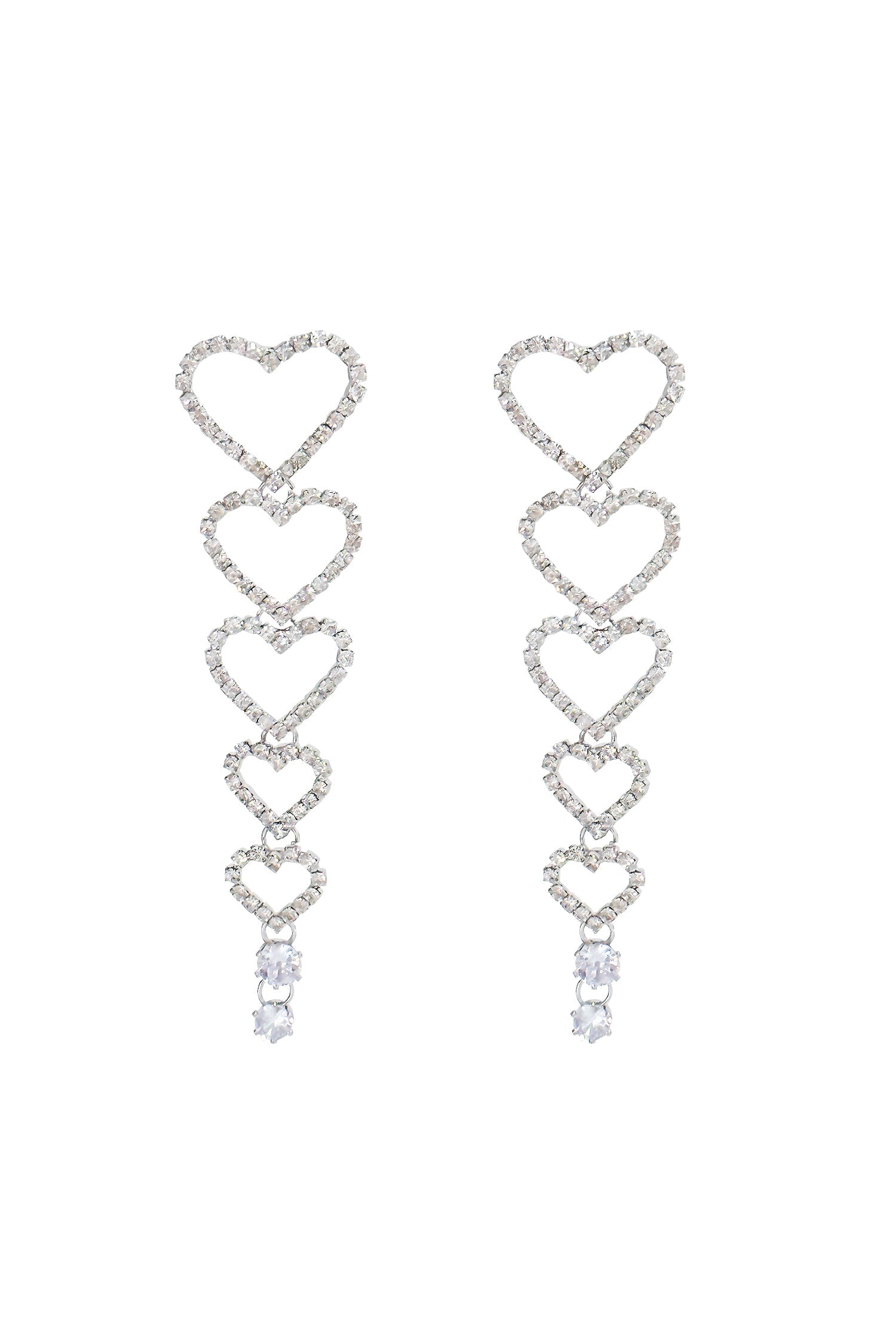 Paula Silver Heart Earrings