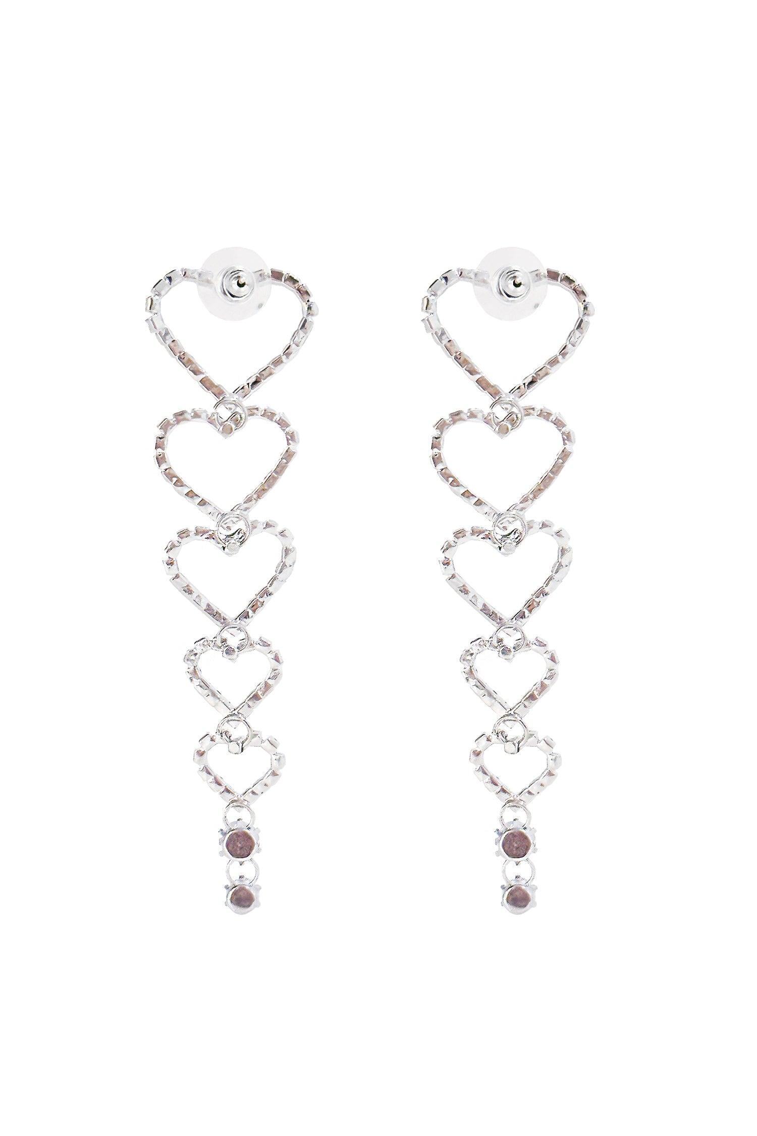 Paula Silver Heart Earrings