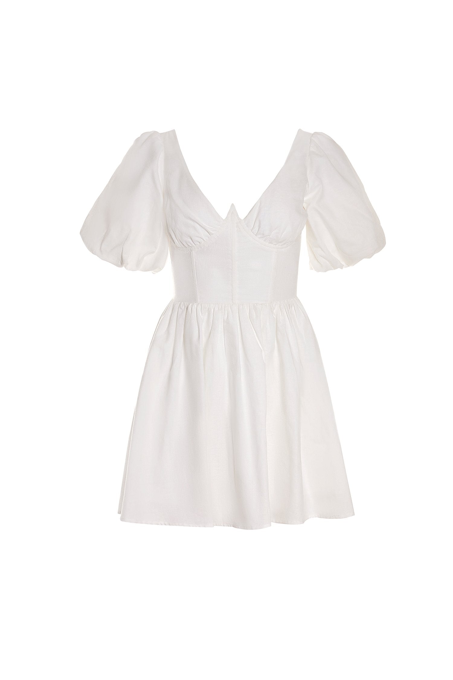 Adah White Mini Linen Dress | Afterpay | Zip Pay | Sezzle
