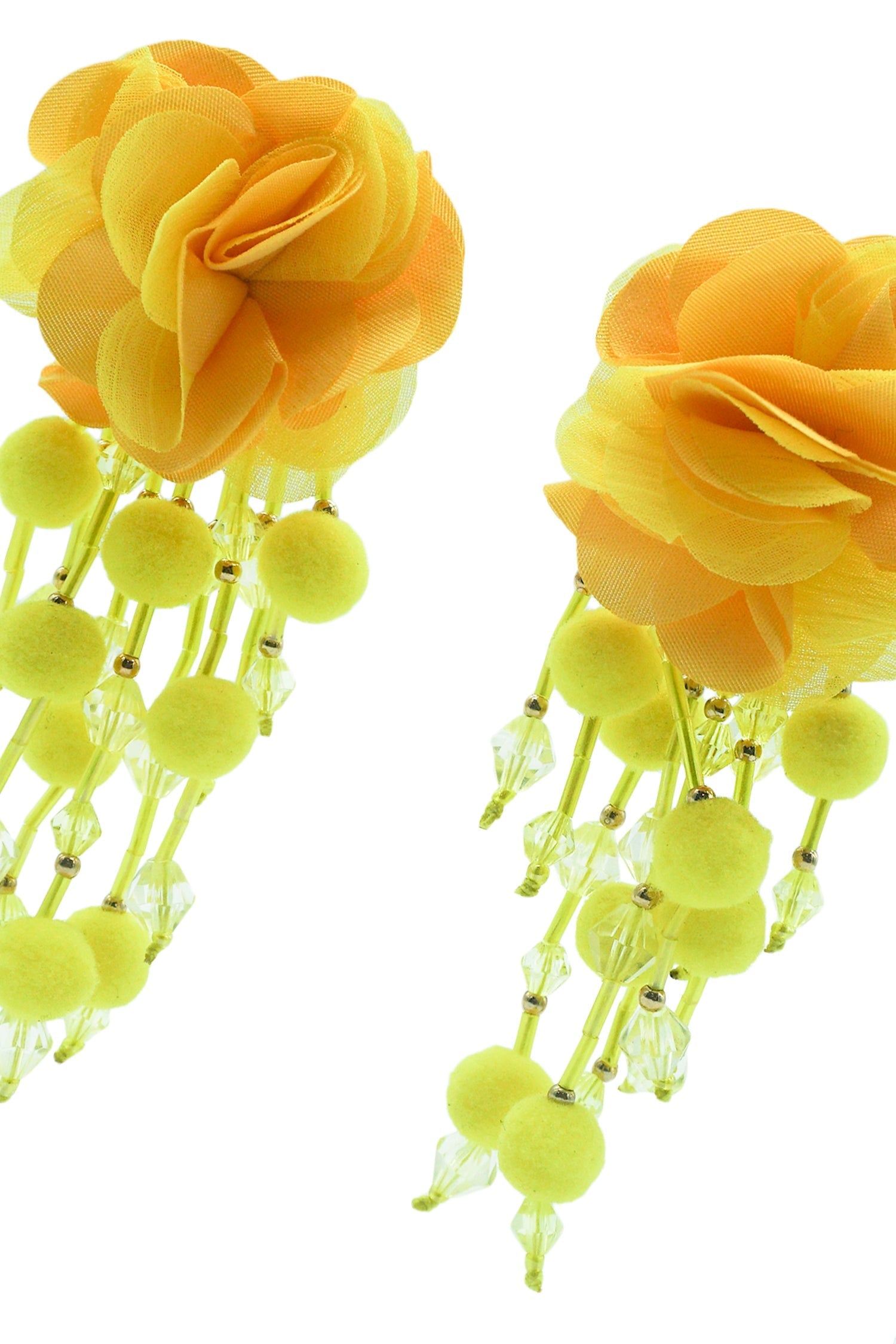 Shailee Yellow Flower Drop Earrings