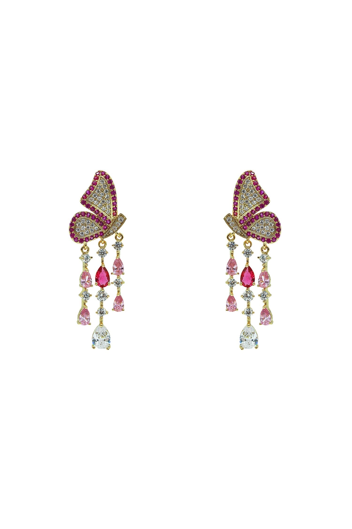 Mariposa Rosy Butterfly Earrings