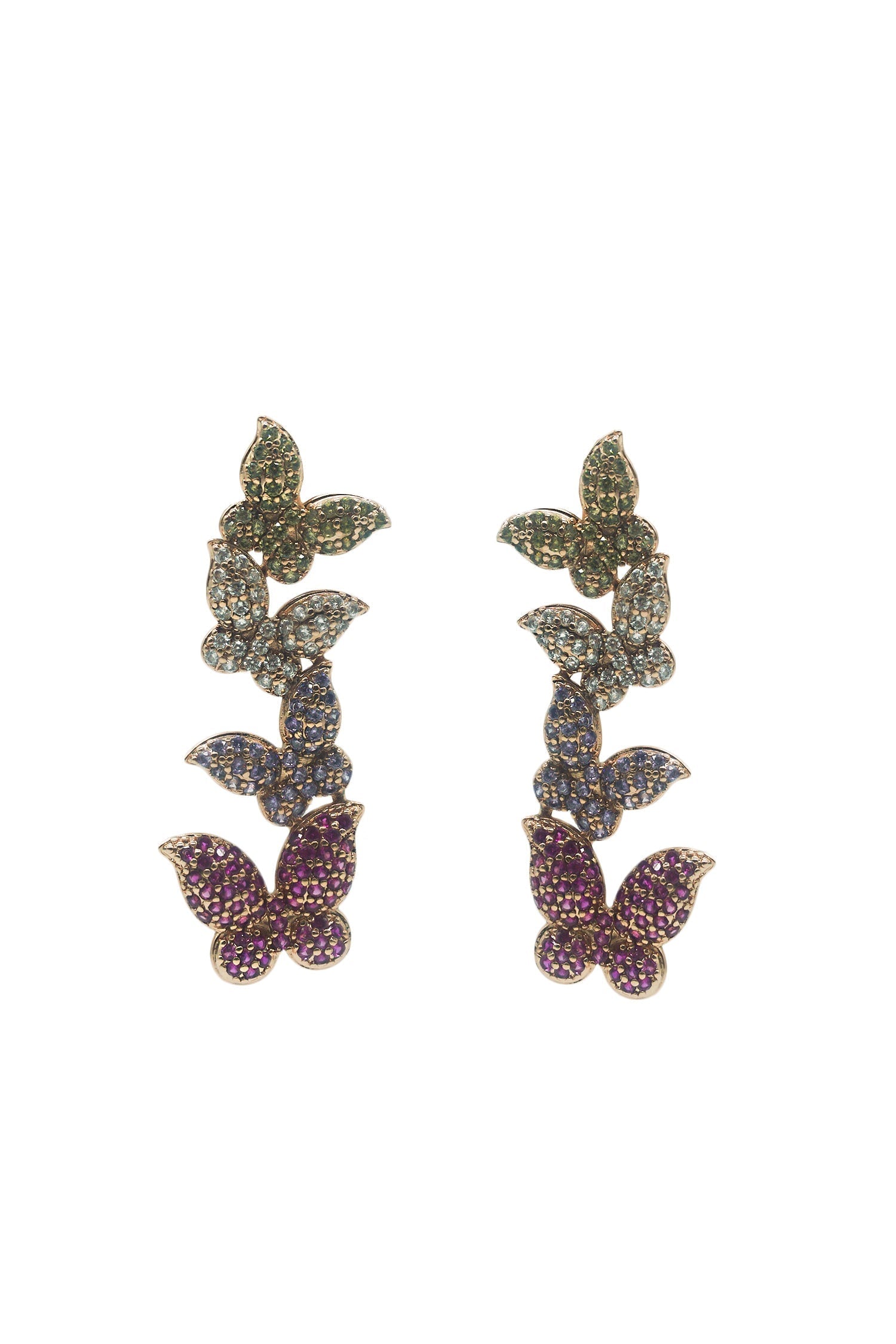 Fiona Purple Butterfly Earrings