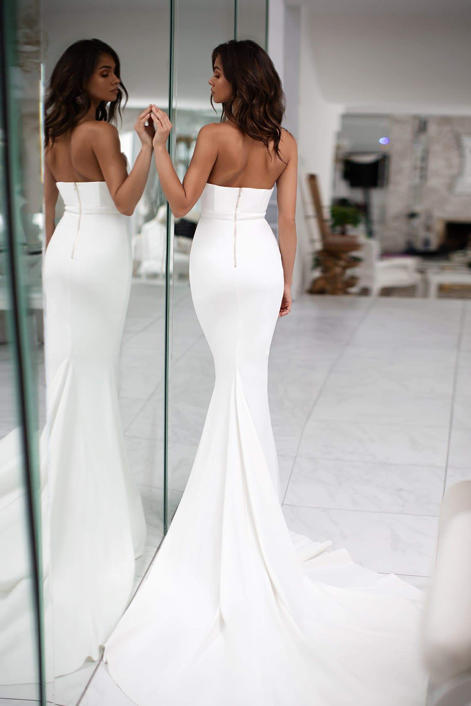 strapless mermaid gown