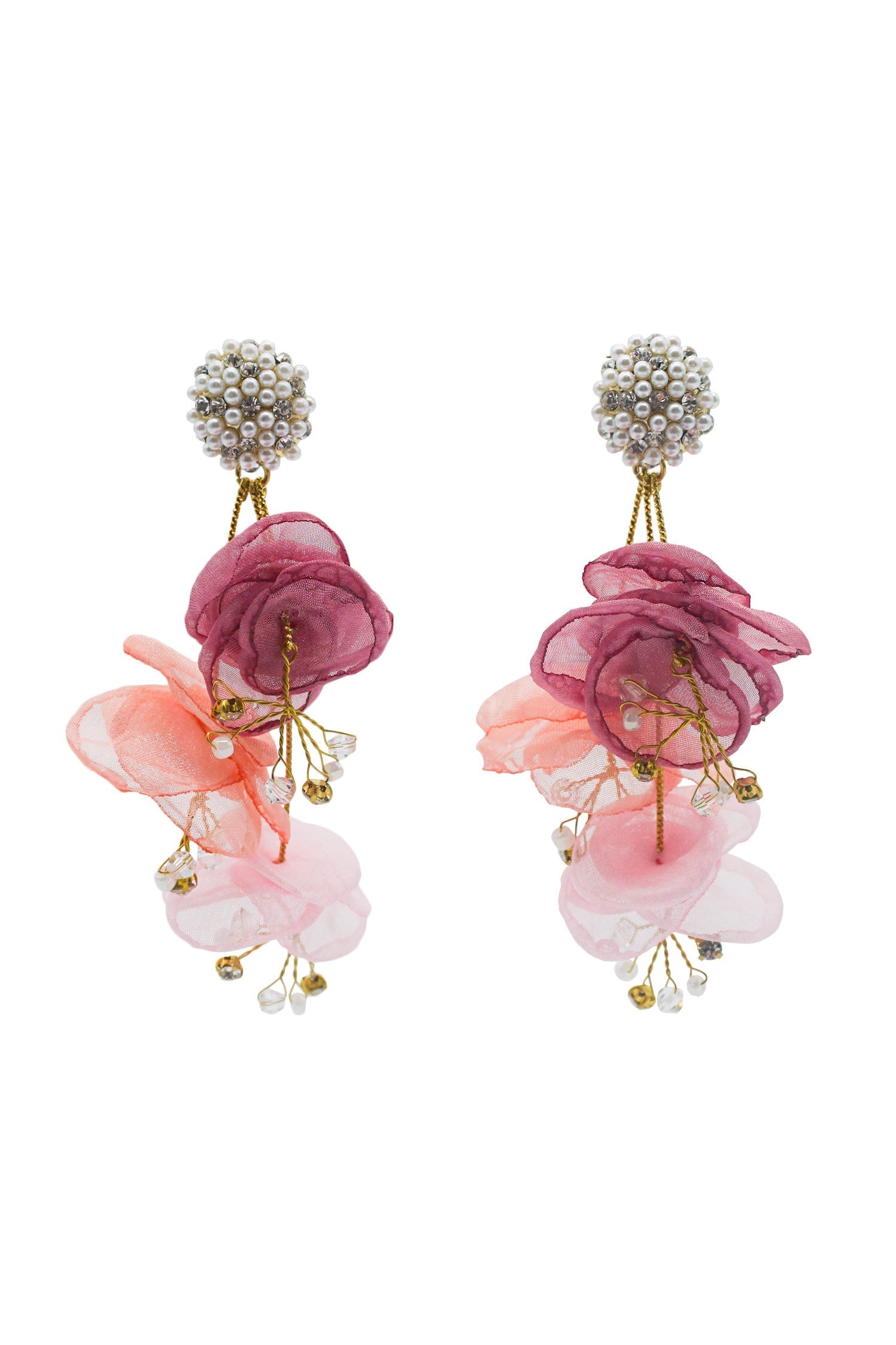 Emilita Pink Petal Earrings