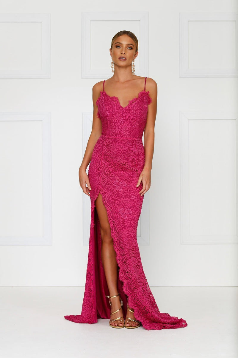 hot pink gown