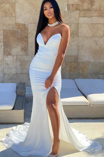 Mabelle White Strapless Gown | Afterpay | Zip Pay | Sezzle | Laybuy