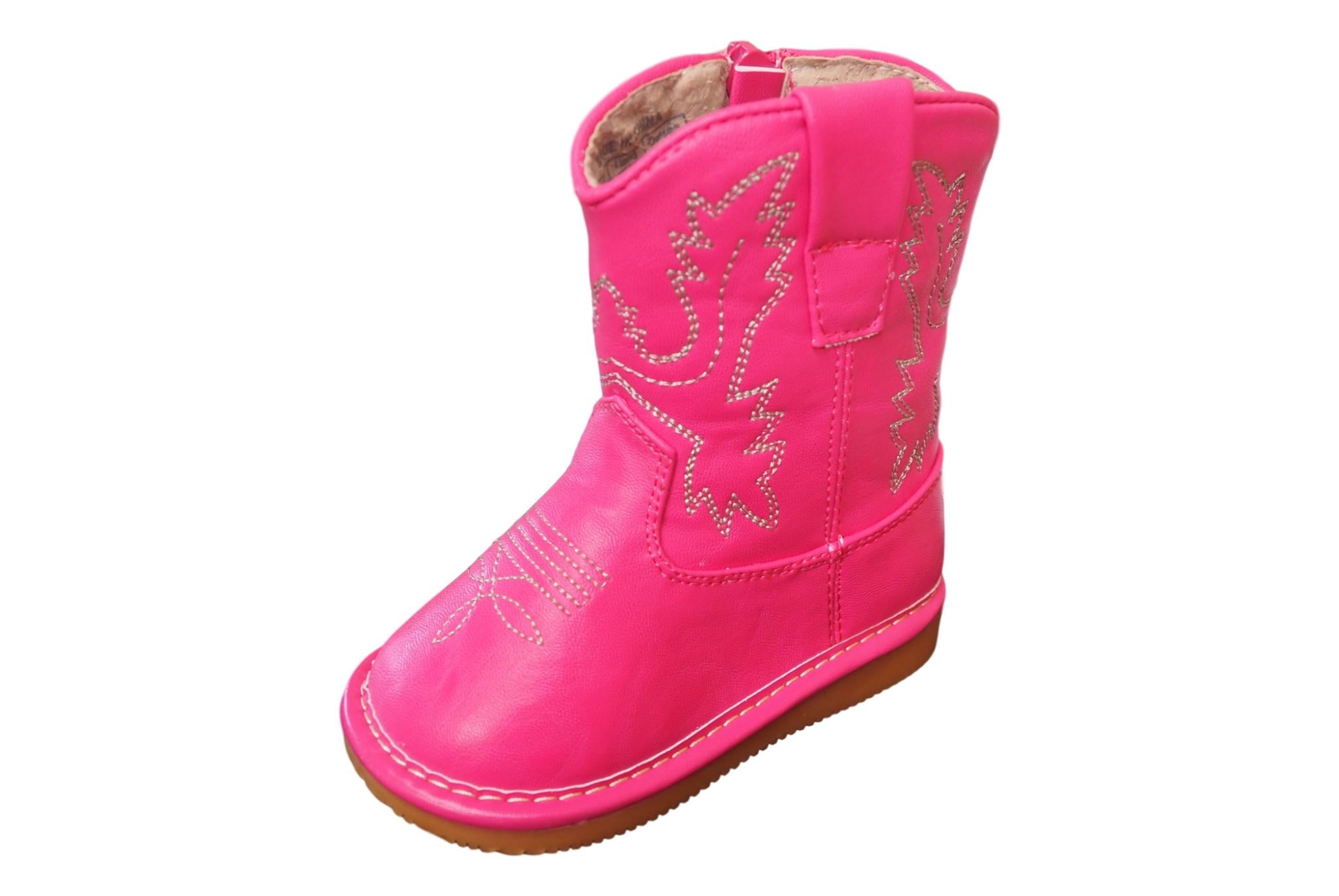 Hot Pink Leather Cowgirl Boots For Toddlers – Squeak and Giggle
