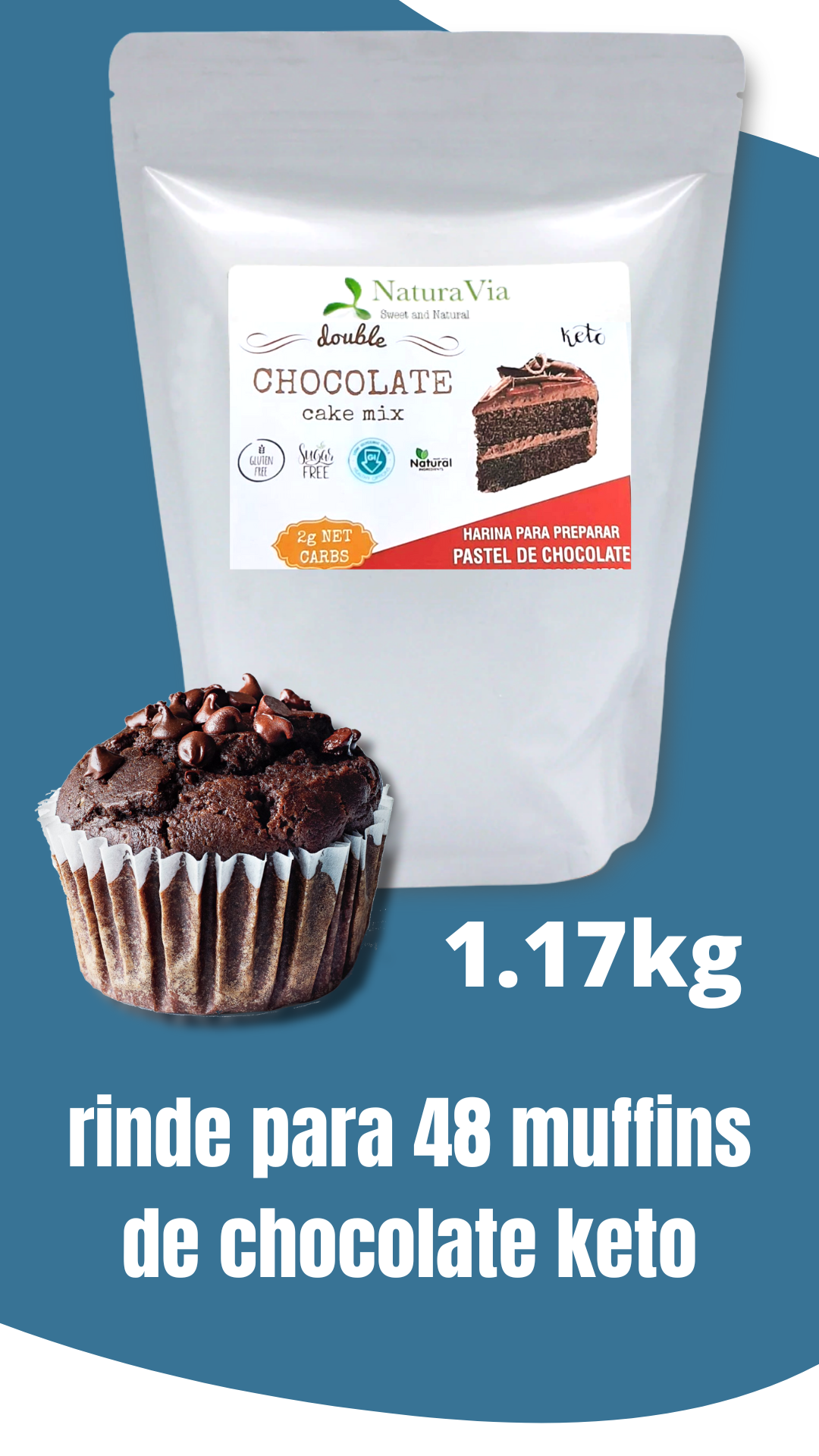 Keto Chocolate Cake Mix - Harina para preparar pastel de chocolate –  NaturaVia