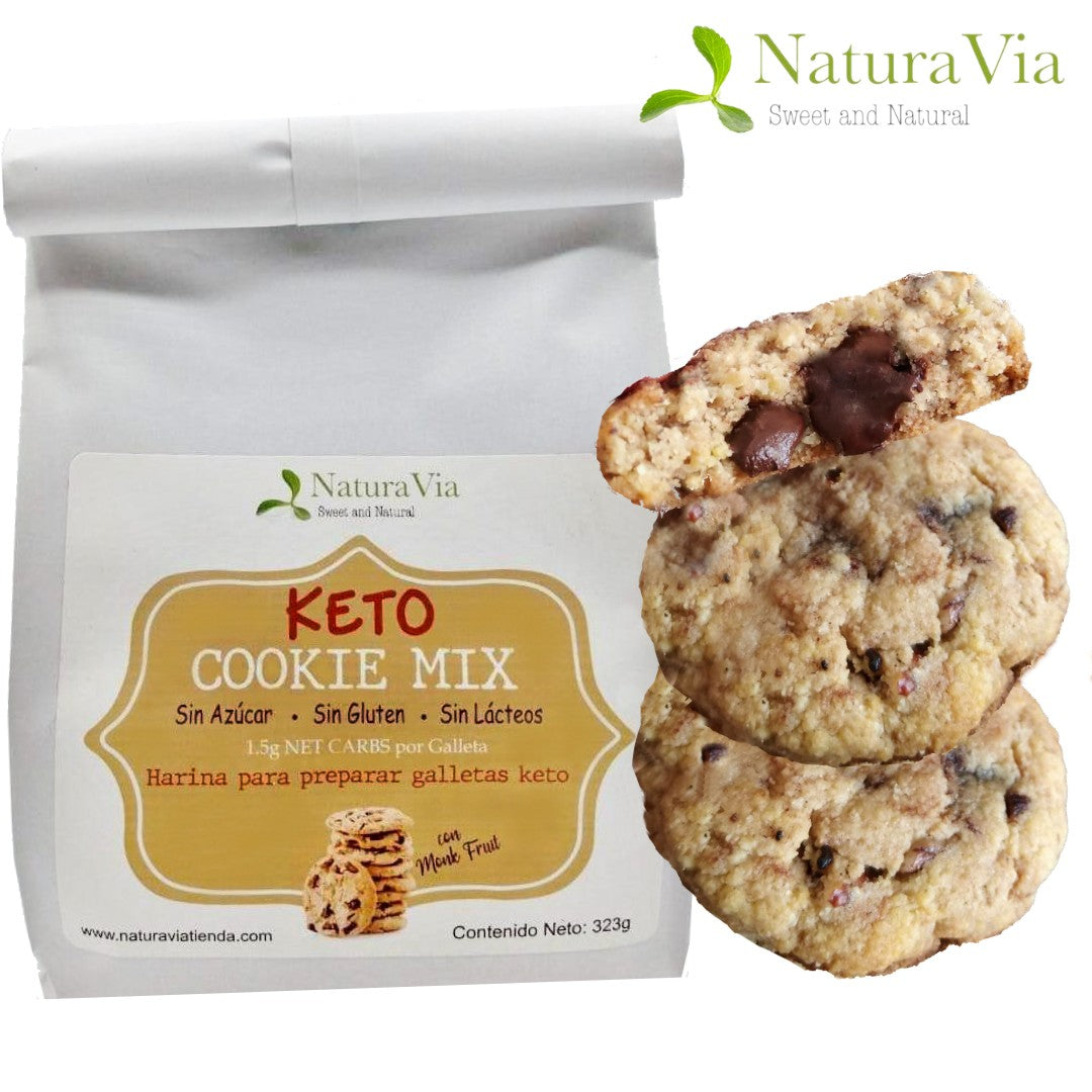 Keto Cookie Mix - Harina para preparar galletas con chispas keto – NaturaVia