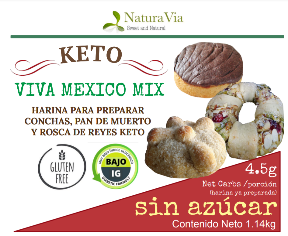 Keto Viva México Mix - Harina para panes dulces (sin complementos) –  NaturaVia