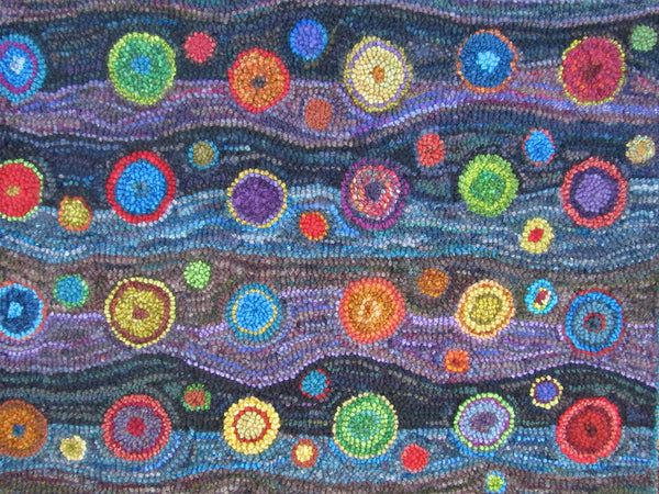 Detail of Bubble Rug, by Sandra Marshall.