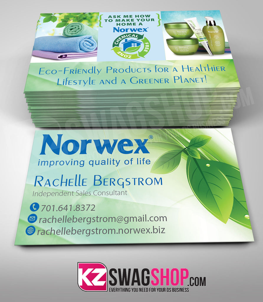 Norwex Business Cards Style 1 Kz Swag Shop