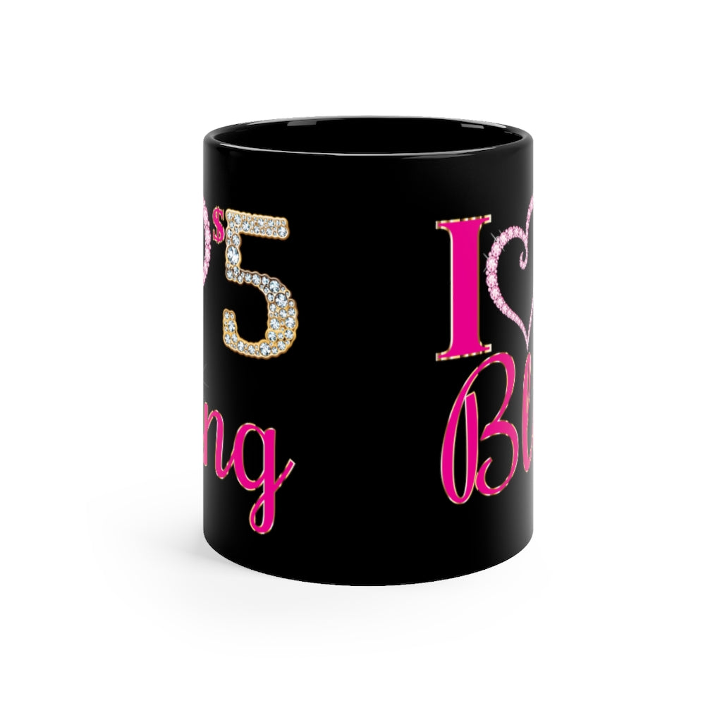 I Love 5 Bling Mug 11oz Kz Swag Shop