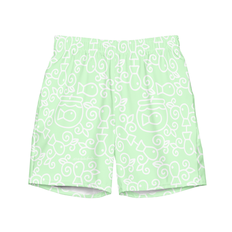 FISH PRINT SWIMMING TRUNKS - Chalk pink