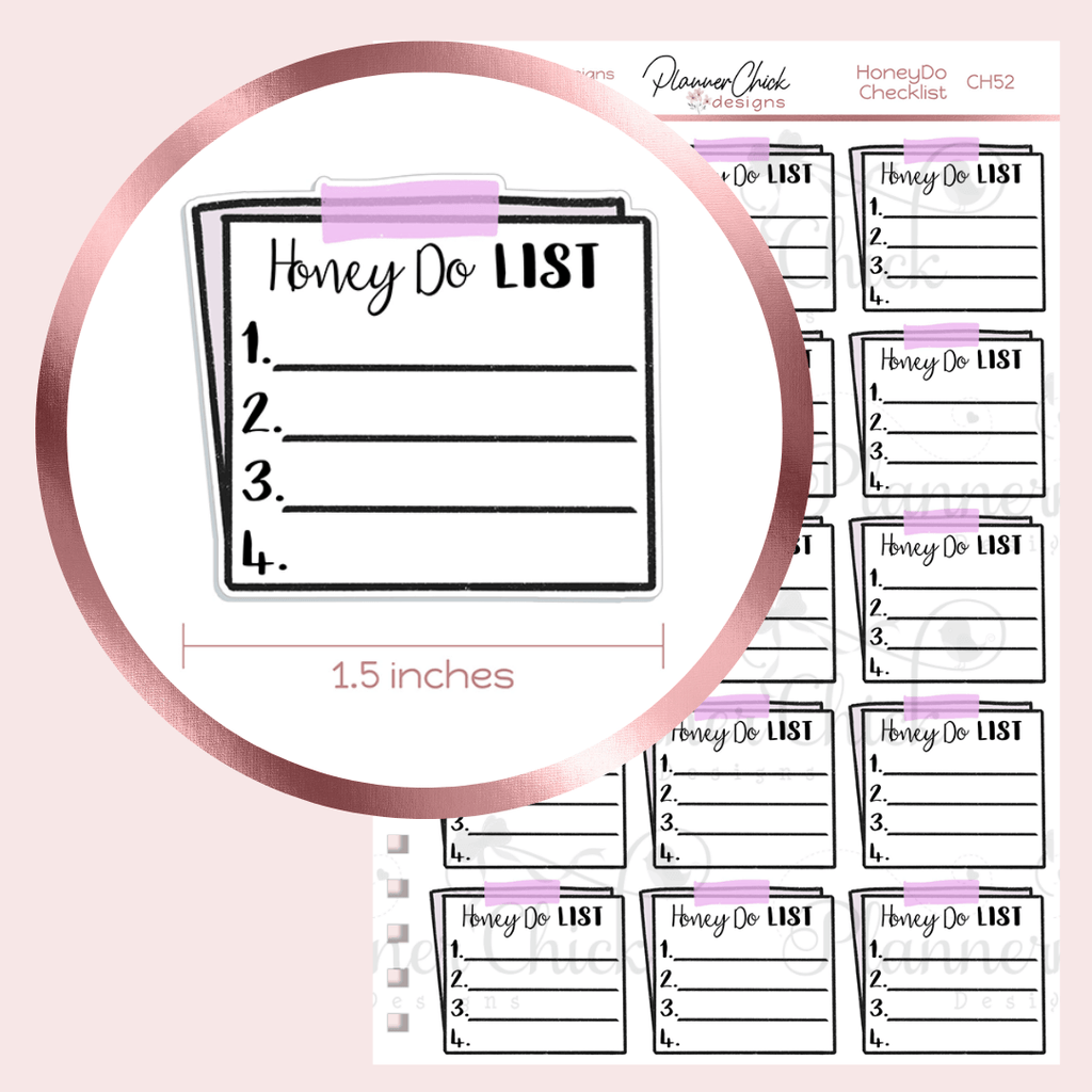 Honey Do Checklist PlannerChickDesigns