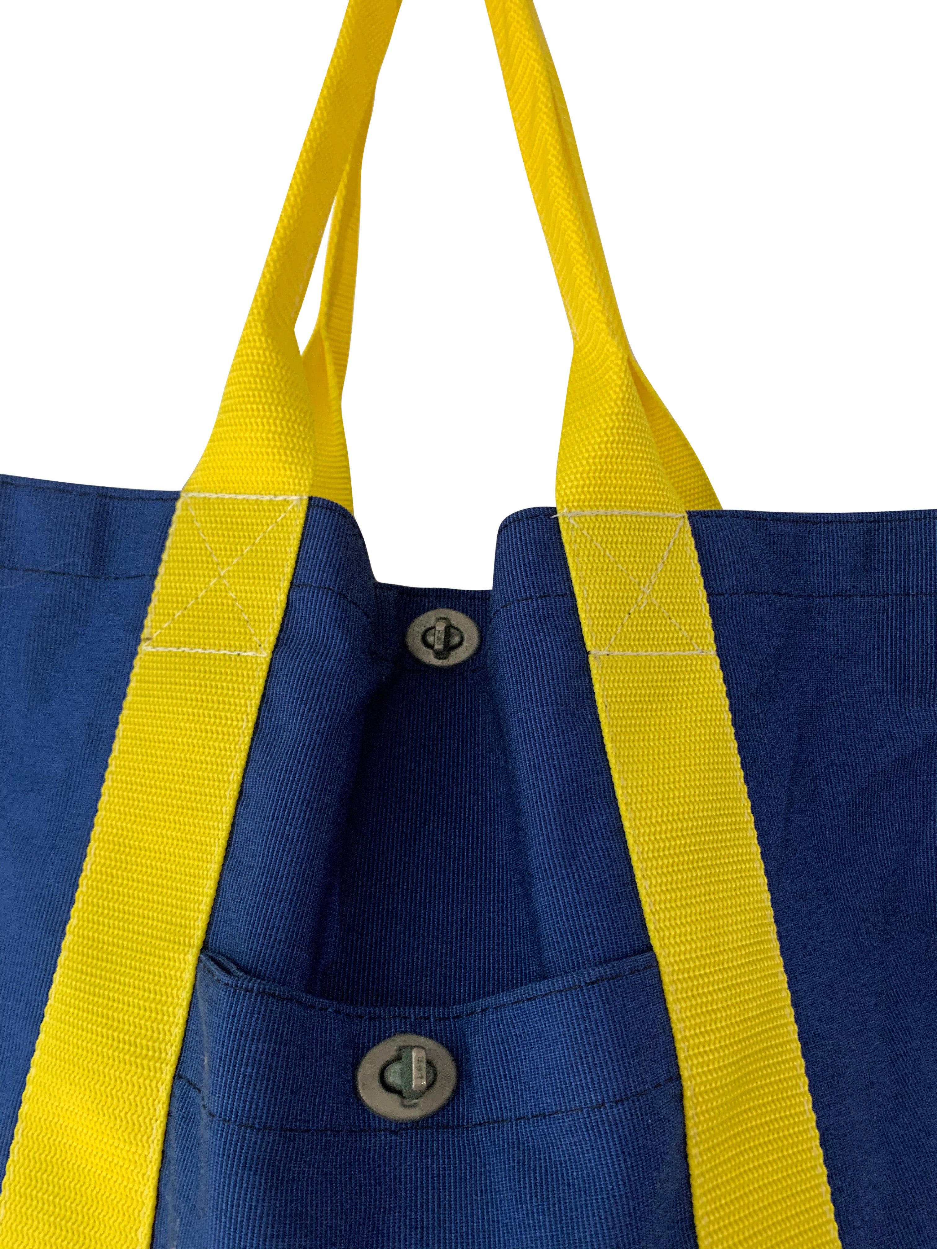 Martha s Vineyard Oversized Canvas Tote Bag  |  Navy & Yellow