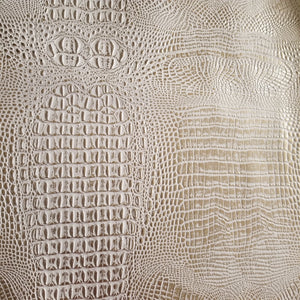 Shiny Crocodile Embossed Faux Leather Vinyl Fabric - IceFabrics