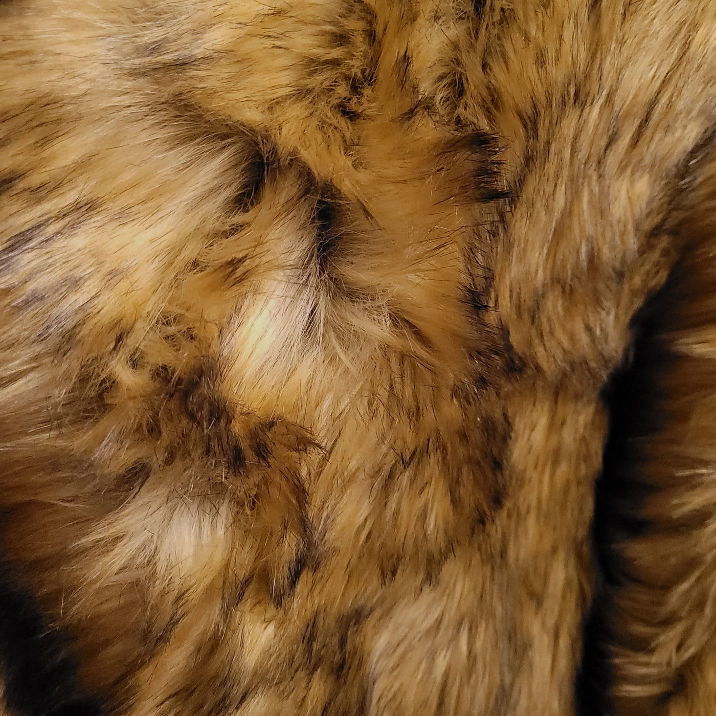 Black Tip Fox Long Pile Faux Fur Fabric