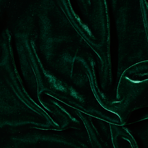 Stretch Velvet Knit Fabric, Deep Emerald Green, 1+ Yard Piece