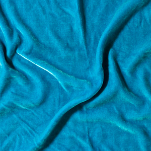 ROYAL TEAL BLUE Silk Velvet Fabric